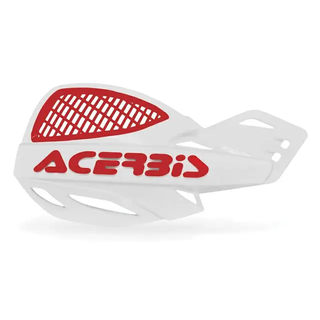 AC Vented Uniko Handguards for 22mm, 7/8 Acerbis, Hvit/Rød 