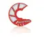 AC Disc Cover Vented Small 245 mm Orange/White