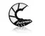 AC Disc Cover Vented Small 245 mm Black/White