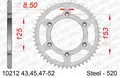 AFAM Bakdrev 520 Stål - Honda CR/CRF,48T CR/CRF/XR 125-650cc