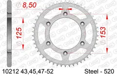 AFAM Bakdrev 520 St&#229;l - Honda CR/CRF/XR CR/CRF/XR 125-650cc