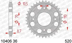 AFAM Bakdrev, Stål #520 - Honda CB/CM