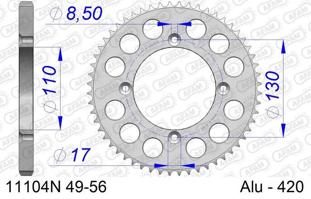 AFAM Bakdrev, Alu #420 - Honda CR/CRF CR80/85,CRF150 