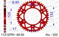 AFAM Bakdrev, Alu#520 S/C Rød, Honda CR+ CRF125/250/450, CR 125/230/250/450,XR650