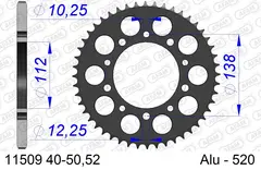 AFAM Bakdrev, Alu #520 - Honda/Yamaha 48 CB600, CBR600/650/900, R6