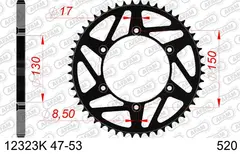 AFAM Bakdrev 520 St&#229;l Sort - Honda/Yama CB/NX/XL/XR/TTR/WR/YZ++