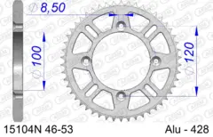 AFAM Bakdrev, Alu#428 - RM/YZ, 52T Suzuki RM 80/85, Yamaha YZ 80/85