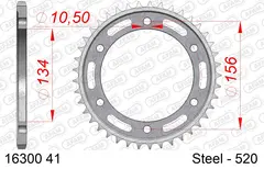 AFAM Bakdrev, Stål #520 - Kawasaki KR250 KR 250 89-91