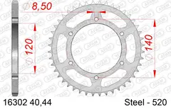 AFAM Bakdrev, Stål #520 - Kawasaki KL 250 80-85, KLR 250 85-05