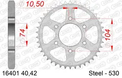 AFAM Bakdrev, Stål #530 - Kawasaki H1/H2/H3/KH/KZ
