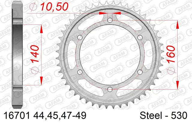 AFAM Bakdrev #420 Alu. Kawa/Suzuki KX60 83-03, RM60 03-04 