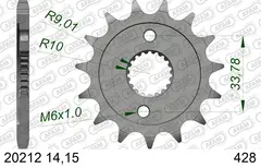AFAM Framdrev #428 - Honda CRF 150 CRF 150R 07-19, CRF 150RB 07-19
