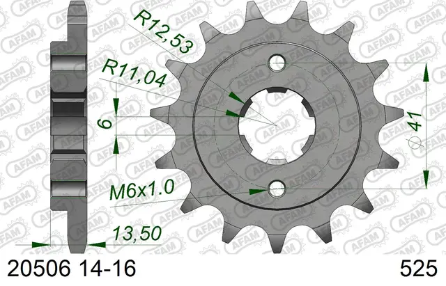 AFAM Framdrev #525 - Honda VT/XL 600 