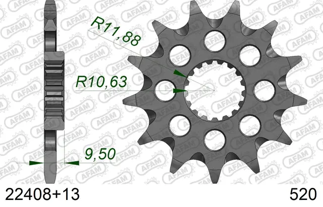 AFAM Framdrev #520 SC - Suzuki RMZ450 2015-> 
