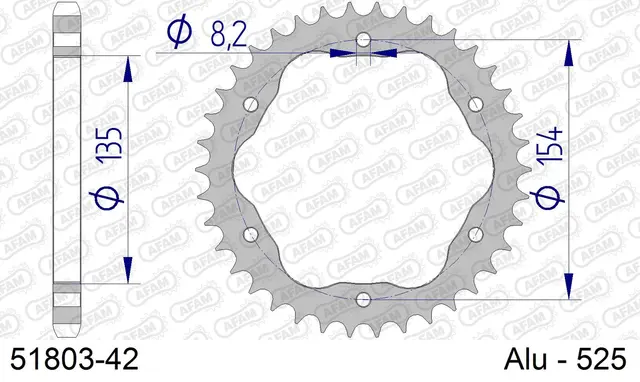 AFAM Bakdrev - Alu, #525 PCD1098 