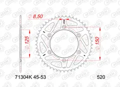 AFAM Bakdrev St&#229;l Sort 520- GG/KTM/HQ EC/EX/FC/FE/FX/TC/TE/TX/EXC/-F/SX/-F/XC+