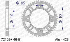 AFAM Bakdrev, Alu#428 SC- HQ/KTM TC85 2014-&gt; , SX150 04-06, SX85 03-&gt;