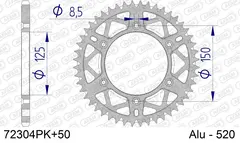 AFAM Bakdrev - Alu, #520 S/C Svart Selvrensende,Svart, GAS-GAS, HU,HQ,KTM