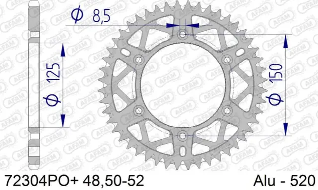 AFAM Bakdrev Alu Or.SC #520 - GG/KTM/HQ+ Selvrensende,Oransje,GAS-GAS, HU,HQ,KTM 