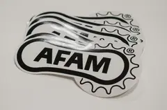 AFAM STICKER L 19.5 x 10,5 CM Transparent Svart