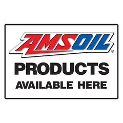 AMSOIL Sticker 23&#39;&#39;x15&#39;&#39; Amsoil Here Dobbeltsidig vindusfolie m/mikrosugekopp