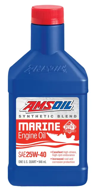 AMSOIL 25W-40 Syn.-Blend Mari. Motorolje Quart - 0,946L 