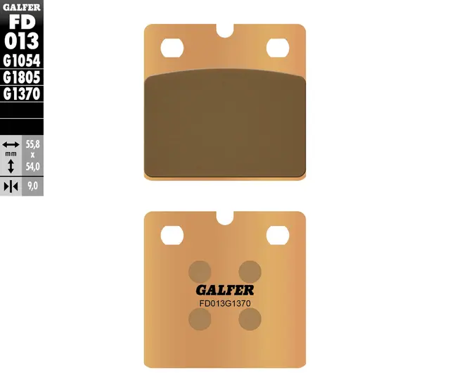 Galfer Bremseklosser, Sinter, Gate Kvalitet for gatesykler og custom 