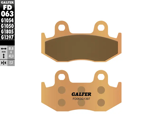 Galfer Bremseklosser, Sinter, Quads Kvalitetsklosser for ATV/UTV 