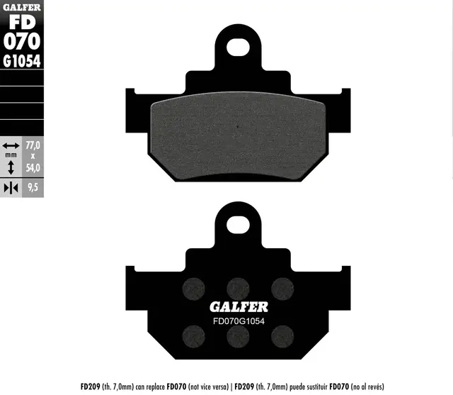 Galfer Bremseklosser, Semi-metall Anbefalt for urban/off-Road/Custom 