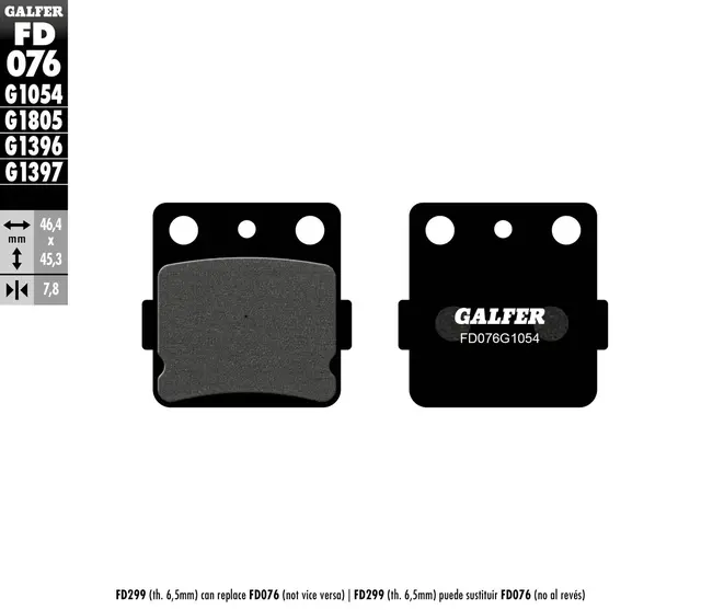 Galfer Bremseklosser, Semi-metall Anbefalt for urban/off-Road/Custom 