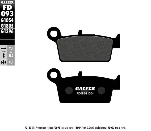 Galfer Bremseklosser, Semi-metall Anbefalt for urban/off-Road/Custom 