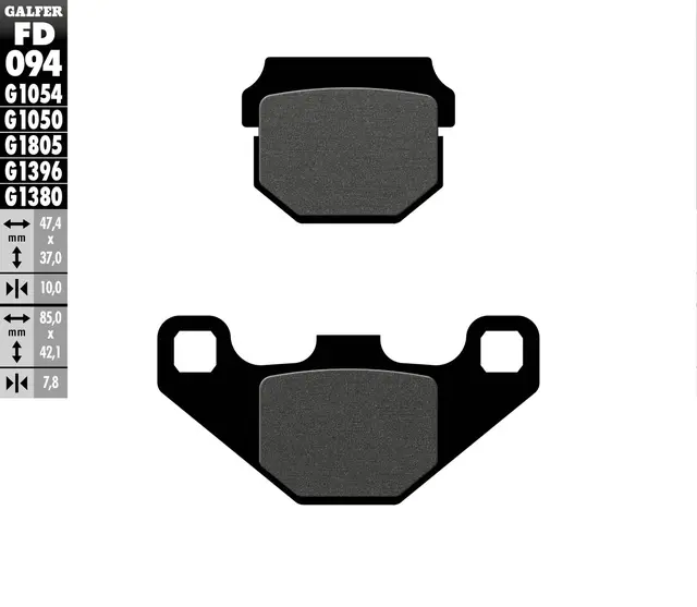 Galfer Bremseklosser, Semi-metall Anbefalt for urban/off-Road/Custom 