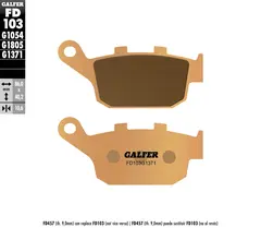 Galfer Bremseklosser, Sinter, Gate Bakklosser for custom/gatesykler
