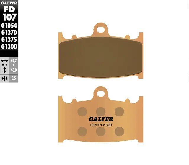 Galfer Bremseklosser, Sinter, Gate Kvalitet for gatesykler og custom 