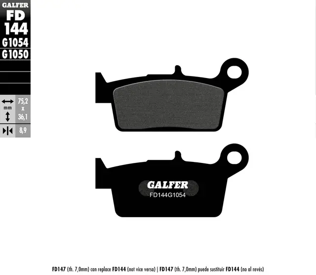 Galfer Bremseklosser, Semi-metall Anbefalt for urban/off-Road/Custom 