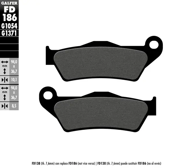Galfer Bremseklosser, Semi-metall Anbefalt for urban/off-Road/Custom 
