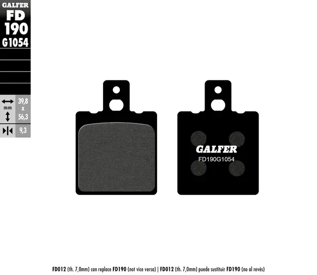Galfer Bremseklosser, Semi-metall Anbefalt for urban/off-Road/Custom 