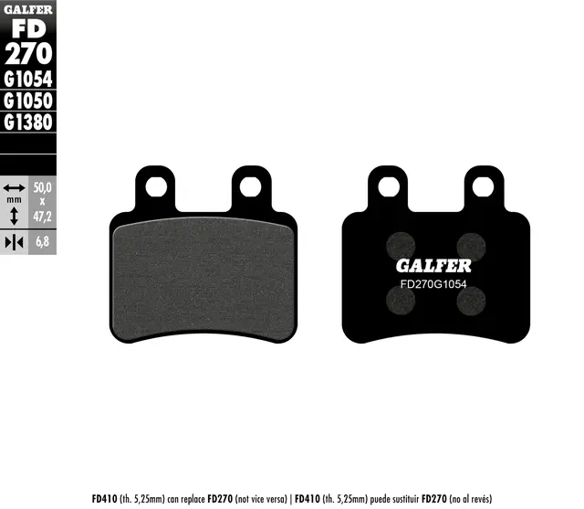 Galfer Bremseklosser, Semi-metall Anbefalt for urban/off-Road/Custom 
