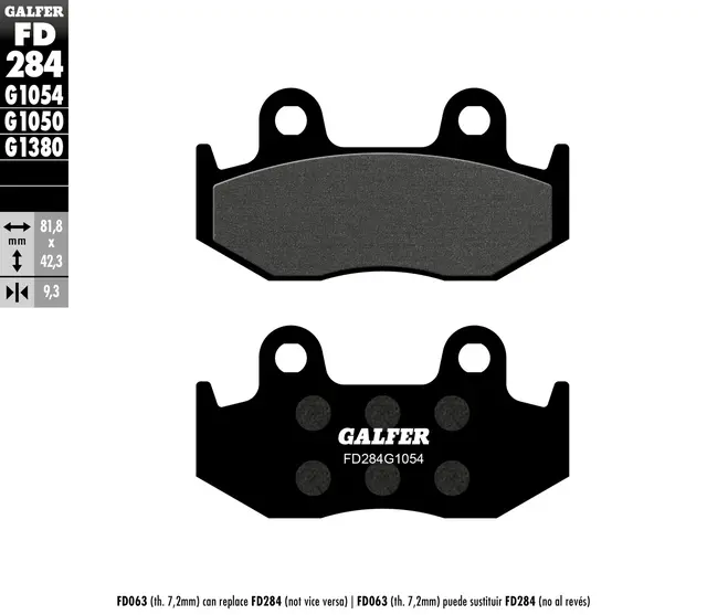 Galfer Bremseklosser, Semi-metall Anbefalt for urban/off-Road/Custom 