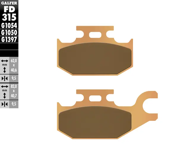 Galfer Bremseklosser, Sinter, ATV/Quads Kvalitetsklosser for ATV/UTV 