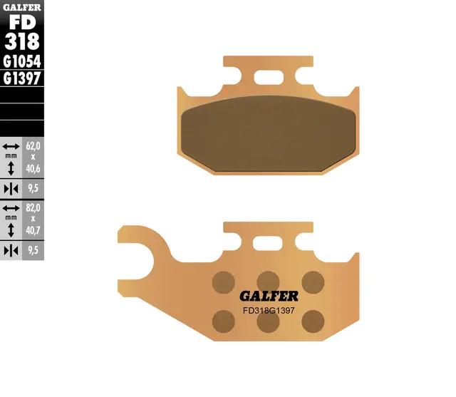 Galfer Bremseklosser, Sinter, Quads Kvalitetsklosser for ATV/UTV 