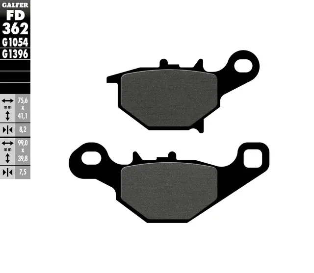 Galfer Bremseklosser, Semi-metall Anbefalt for urban/off-Road/Custom 