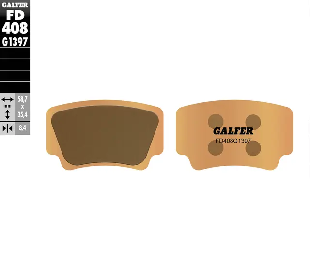 Galfer Bremseklosser, Sinter, Quads Kvalitetsklosser for ATV/UTV 