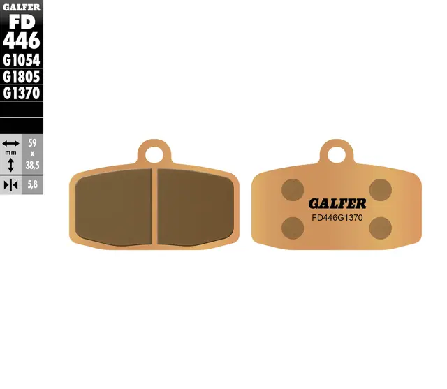 Galfer Bremseklosser, Sinter, Gate Kvalitet for gatesykler og custom 