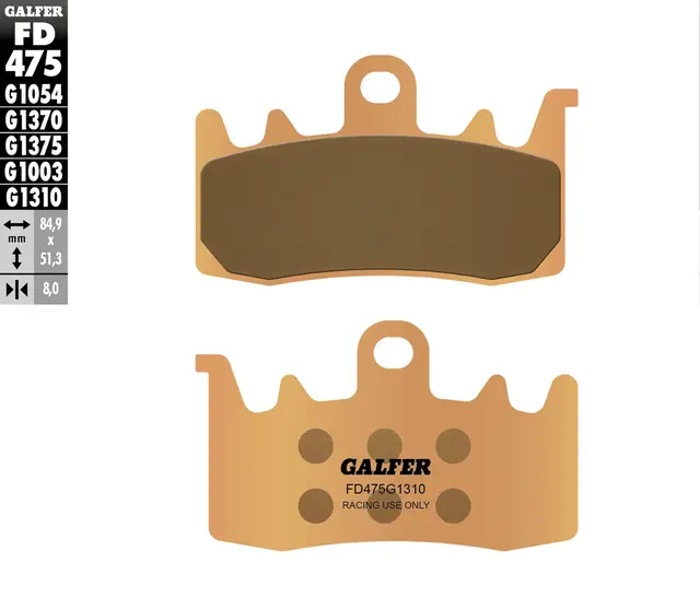 Galfer Bremseklosser, Sinter, Racing For bane/racing-bruk 