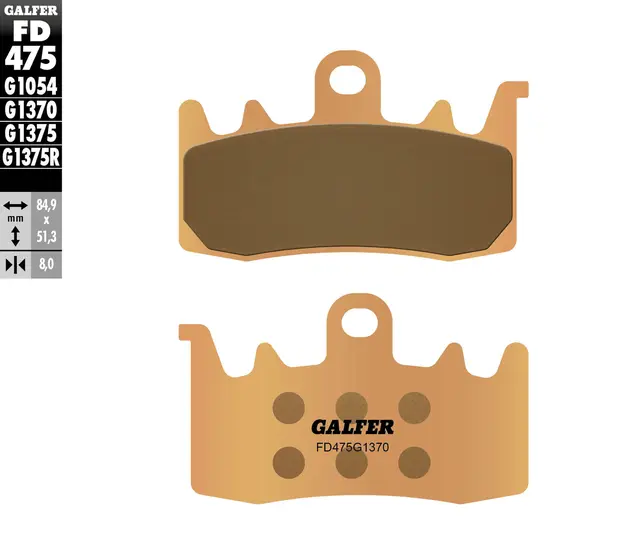 Galfer Bremseklosser, Sinter, Gate Kvalitet for gatesykler og custom 