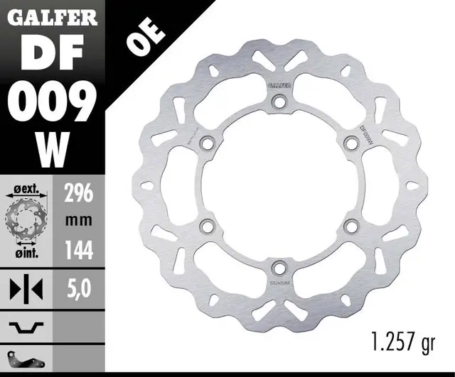 Galfer Bremseskive, Fast, 296x5mm 