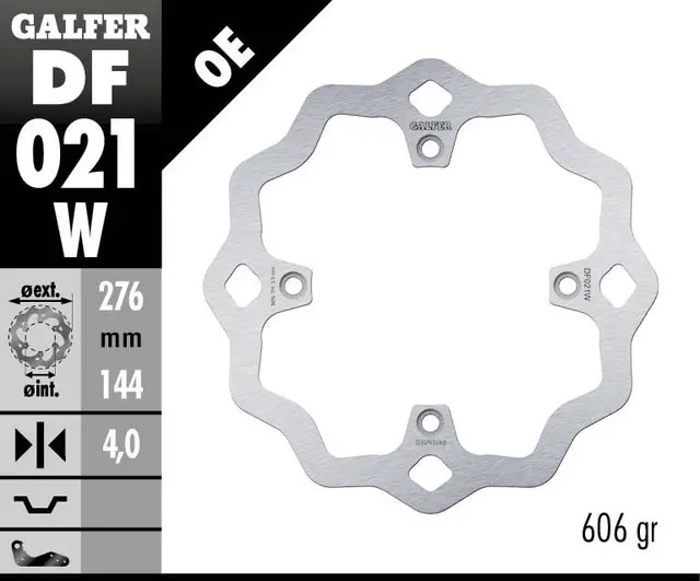 Galfer Bremseskive, Fast, 276x4mm 