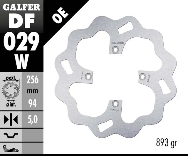 Galfer Bremseskive, Fast, 256x5mm 
