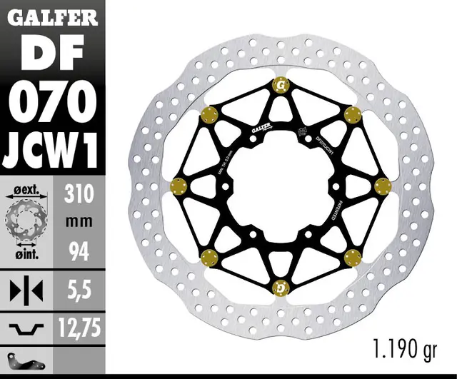 Galfer Bremseskive, Floatech Floatech 310X5.5mm (Front) 